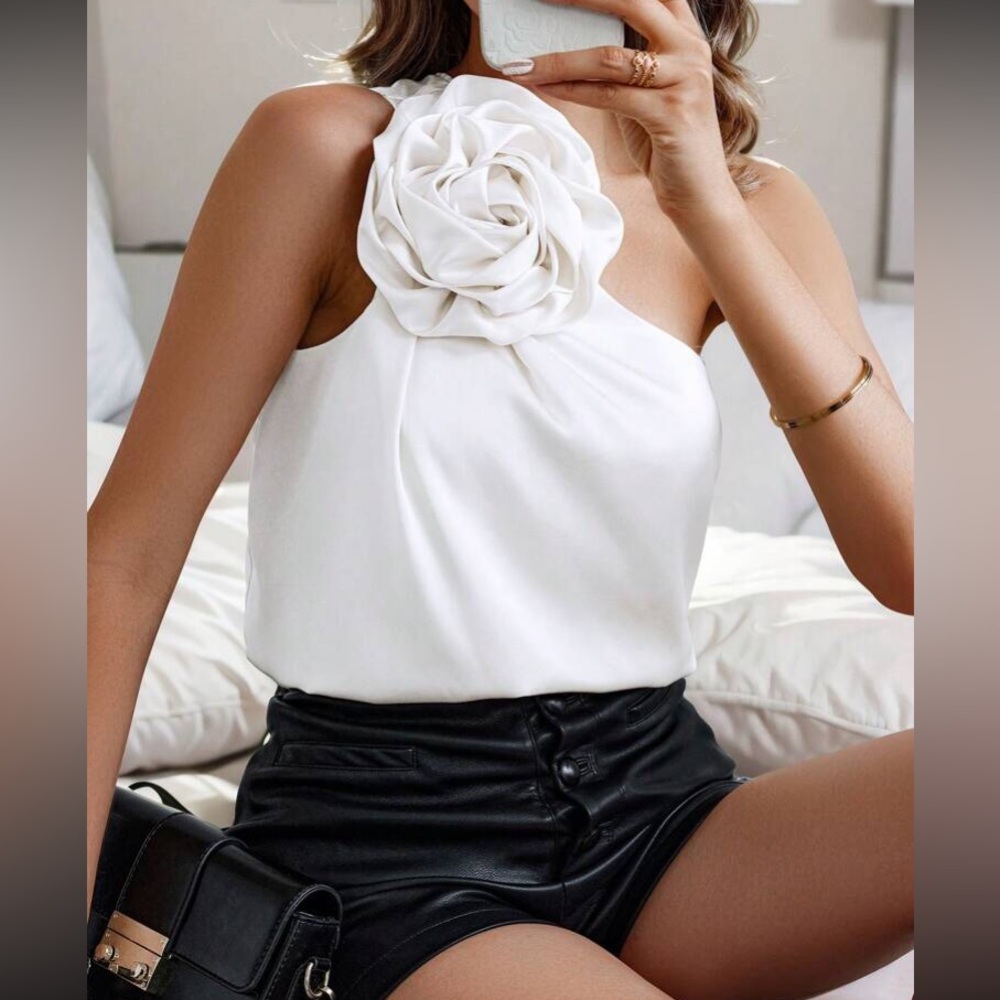 Elegant White Floral Top